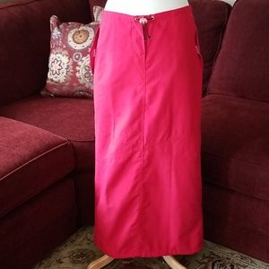 Red Cargo skirt,  size medium